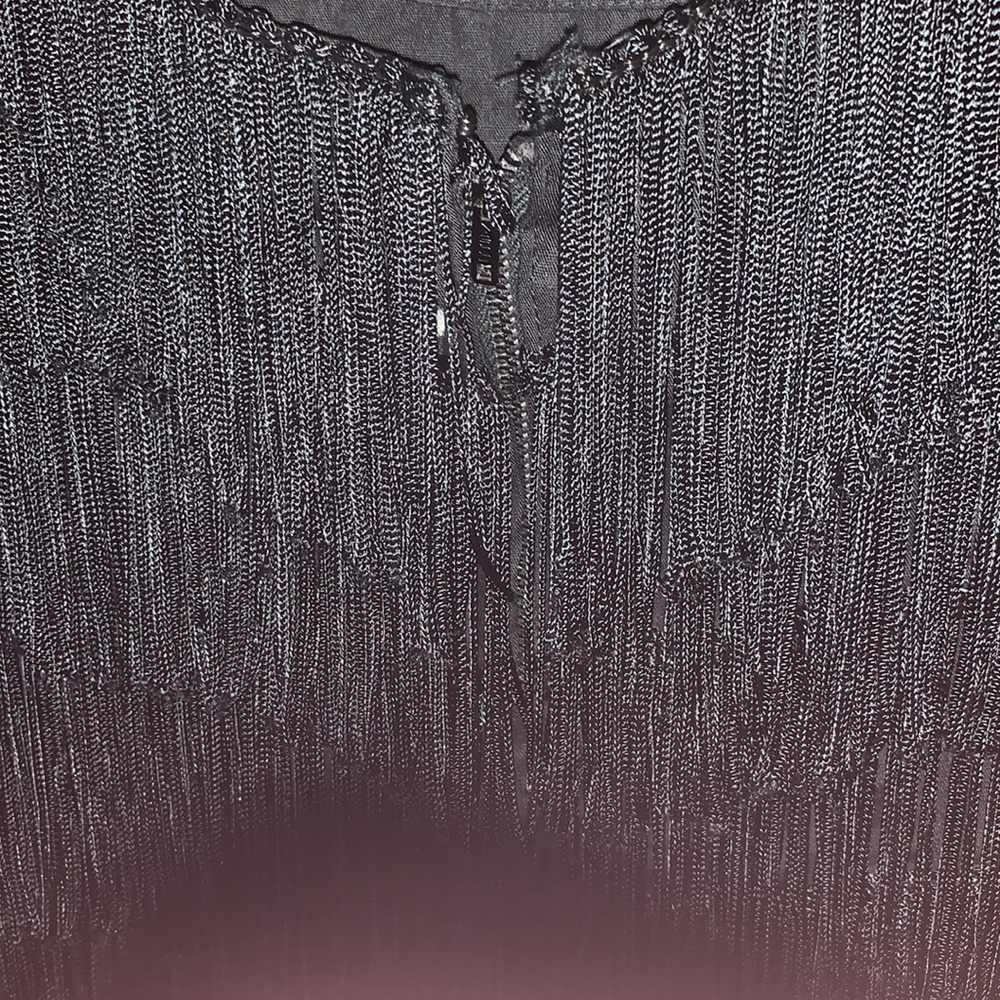 🚨SOLD ELSEWHERE!🚨Vintage Flapper Style Dress with Velvet Straps - Picture 8 of 8